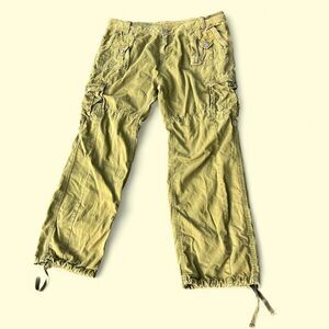 Y2K Green Japanese Baggy Tactical Cargo Pants